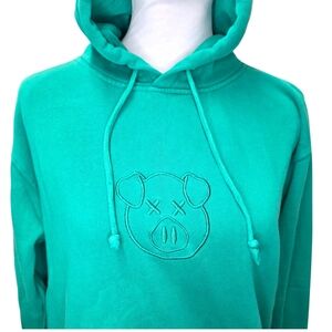 Shane Dawson Hoodie Adult M Pig Green Sweatshirt Killer Merch Jeffrey Star EUC